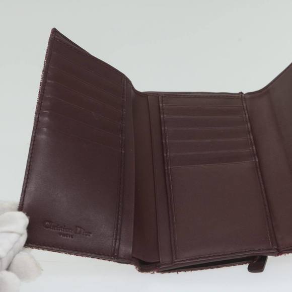 Christian Dior Trotter Canvas Saddle Wallet Red Auth ai709 - Picture 8 of 16